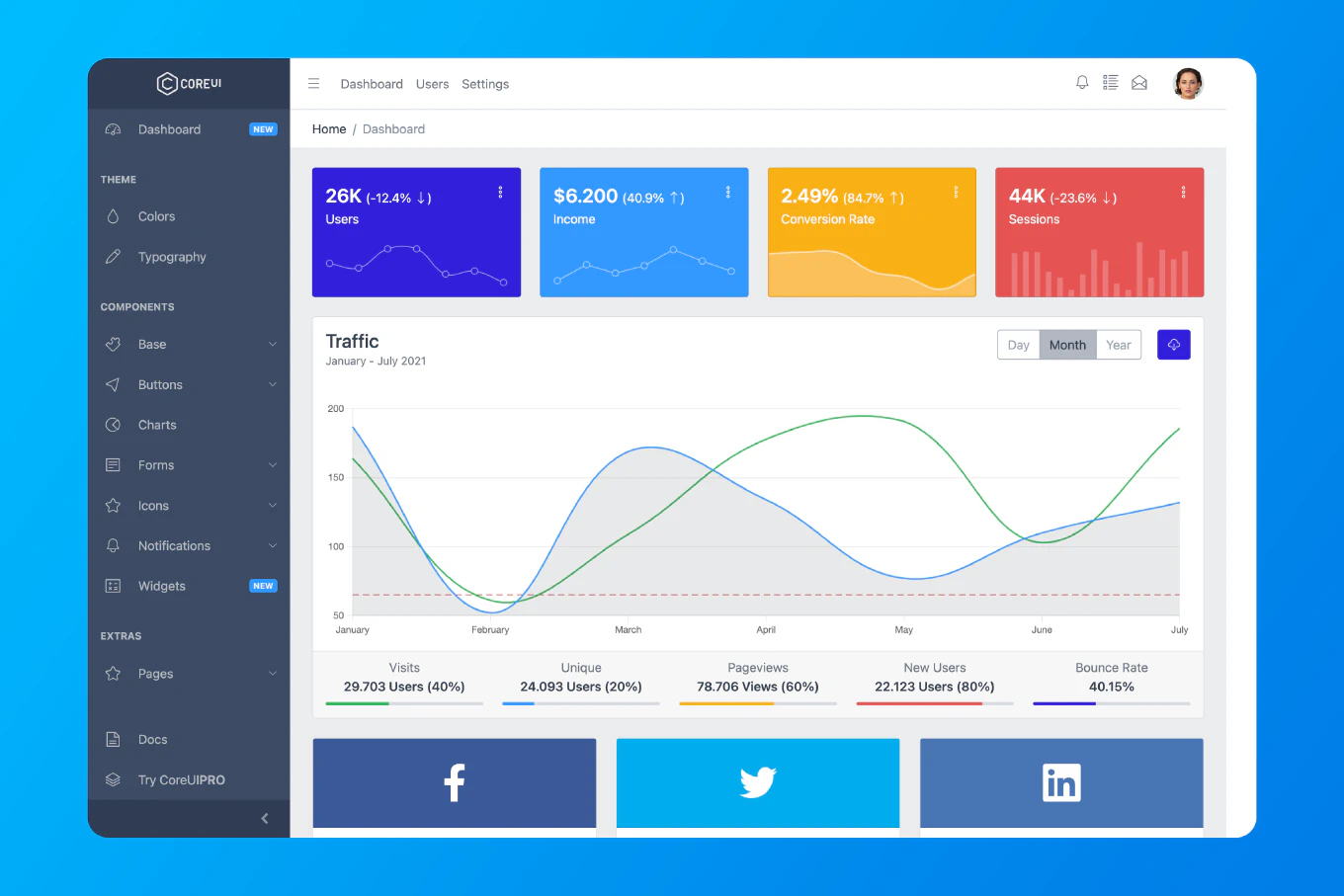 Free React Admin Template